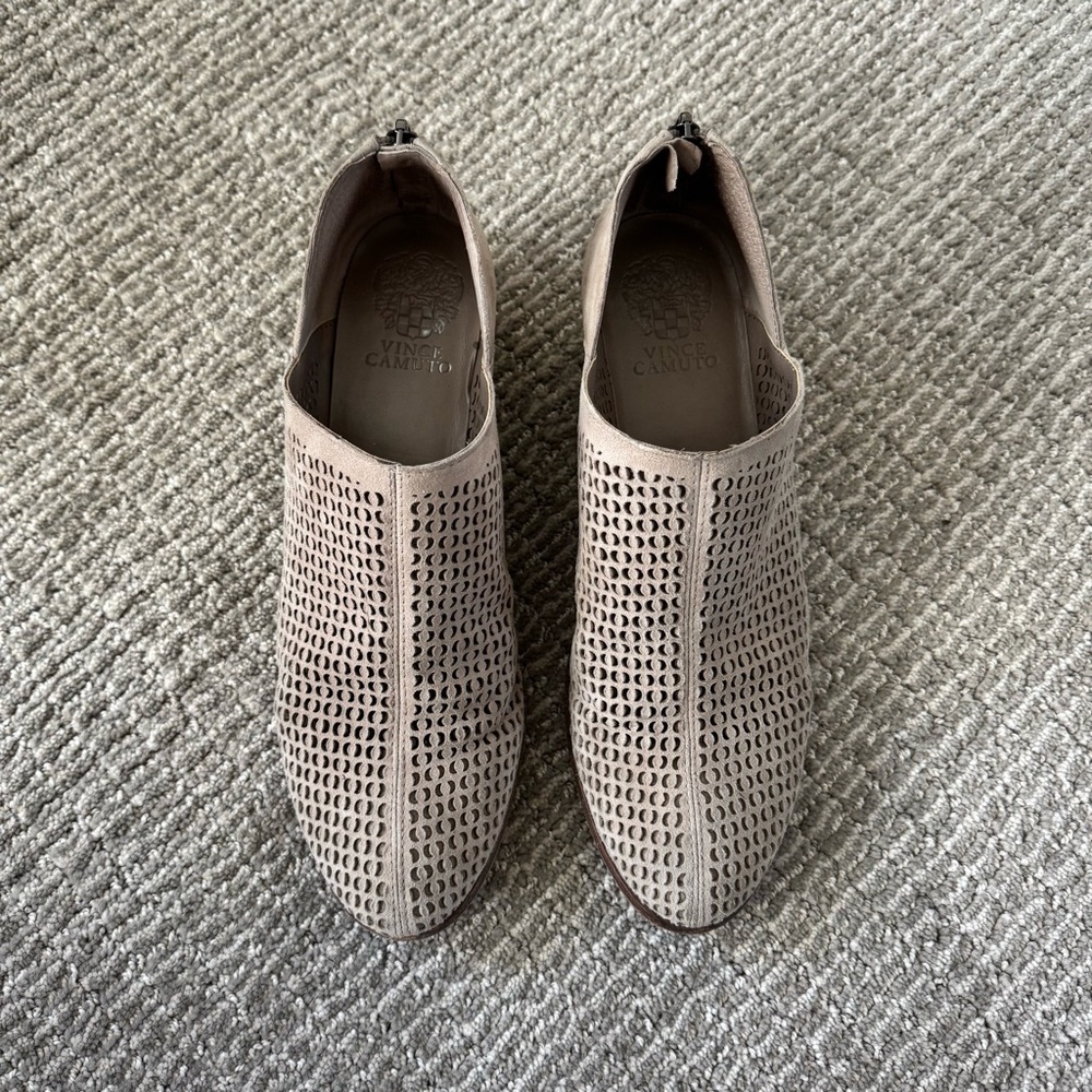 Vince Camuto Tan Suede Booties